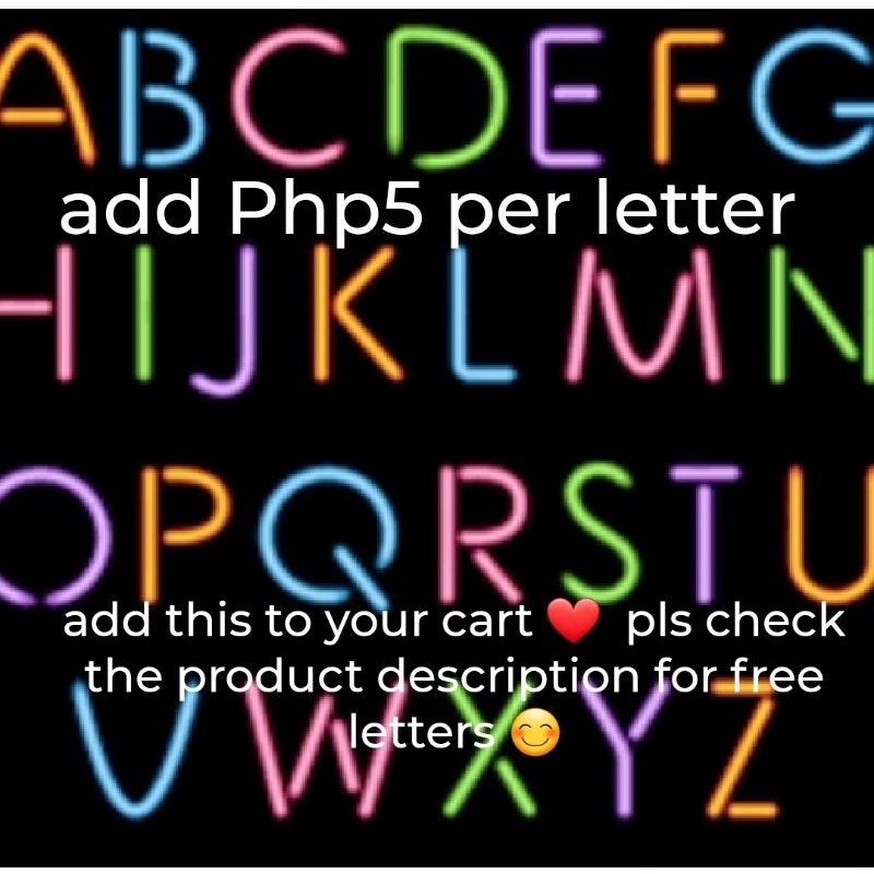 Personalized letters for Your orders pls add this | Shopee Philippines