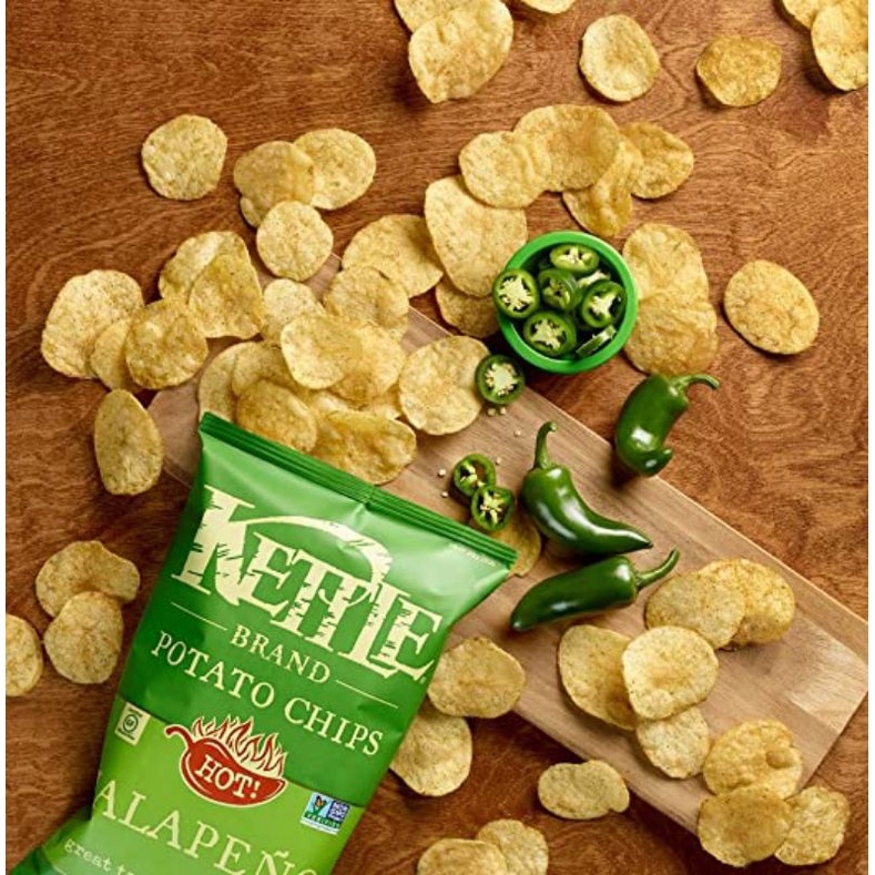 Kettle Brand Potato Chips Honey Dijon/Sea Salt/Vinegar/Cheddar/Jalapeno
