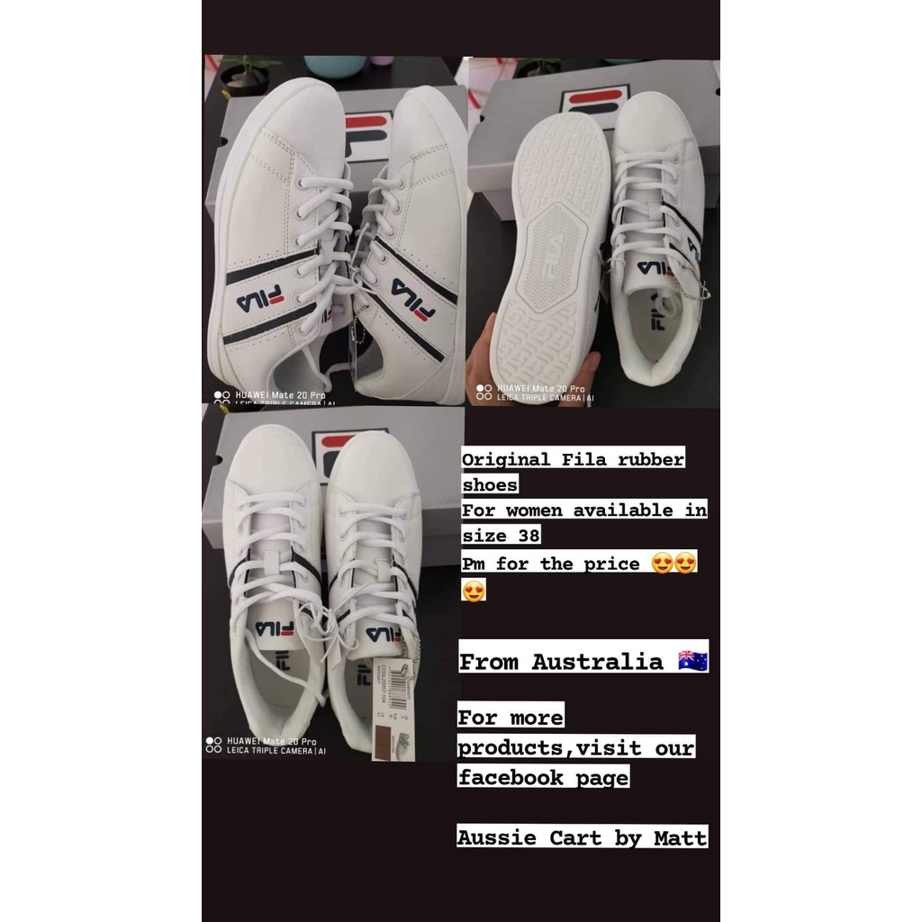 Fila Sleek Street Shoes White Navy Color from Australia Shopee Philippines