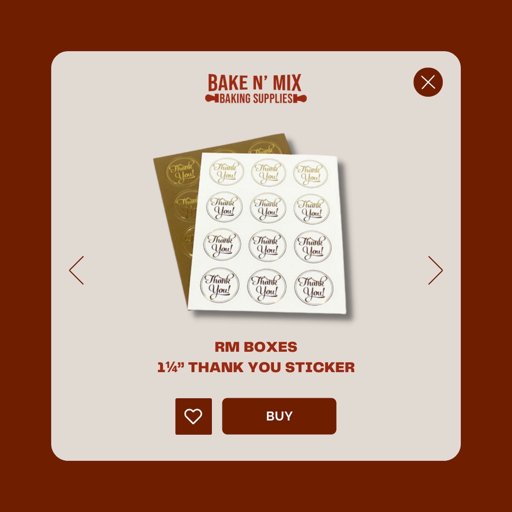 RM Boxes Thank You Sticker | Shopee Philippines