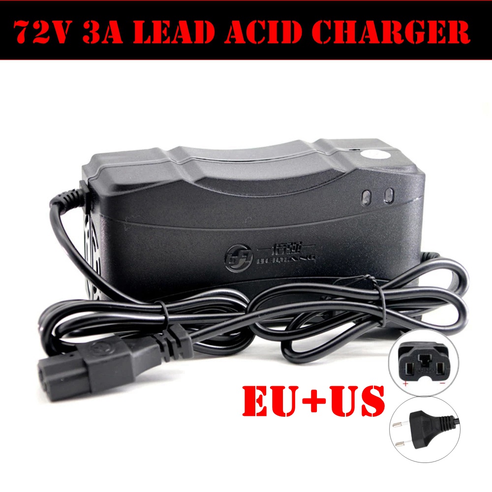 72V 20AH Smart Charger Rechargeable Lead Acid Battery Power Charging