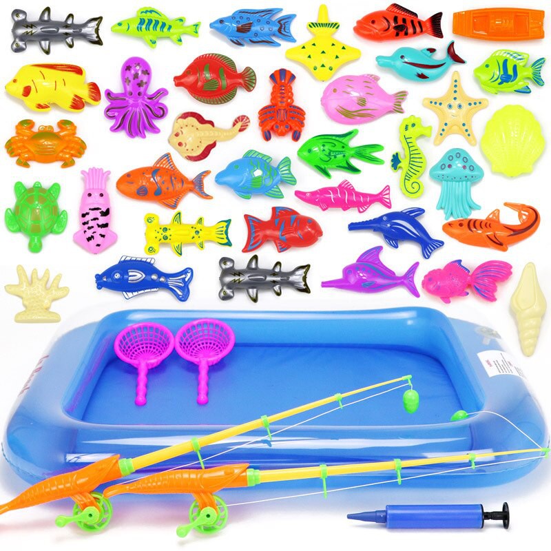 Inflatable Fish Fishing Child, Magnetic Fishing Toy Kids