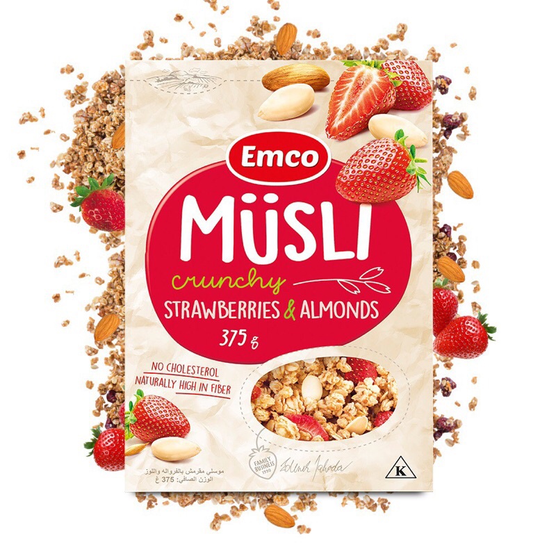 Emco Musli Crunchy Strawberries & Almonds 375g Shopee Philippines