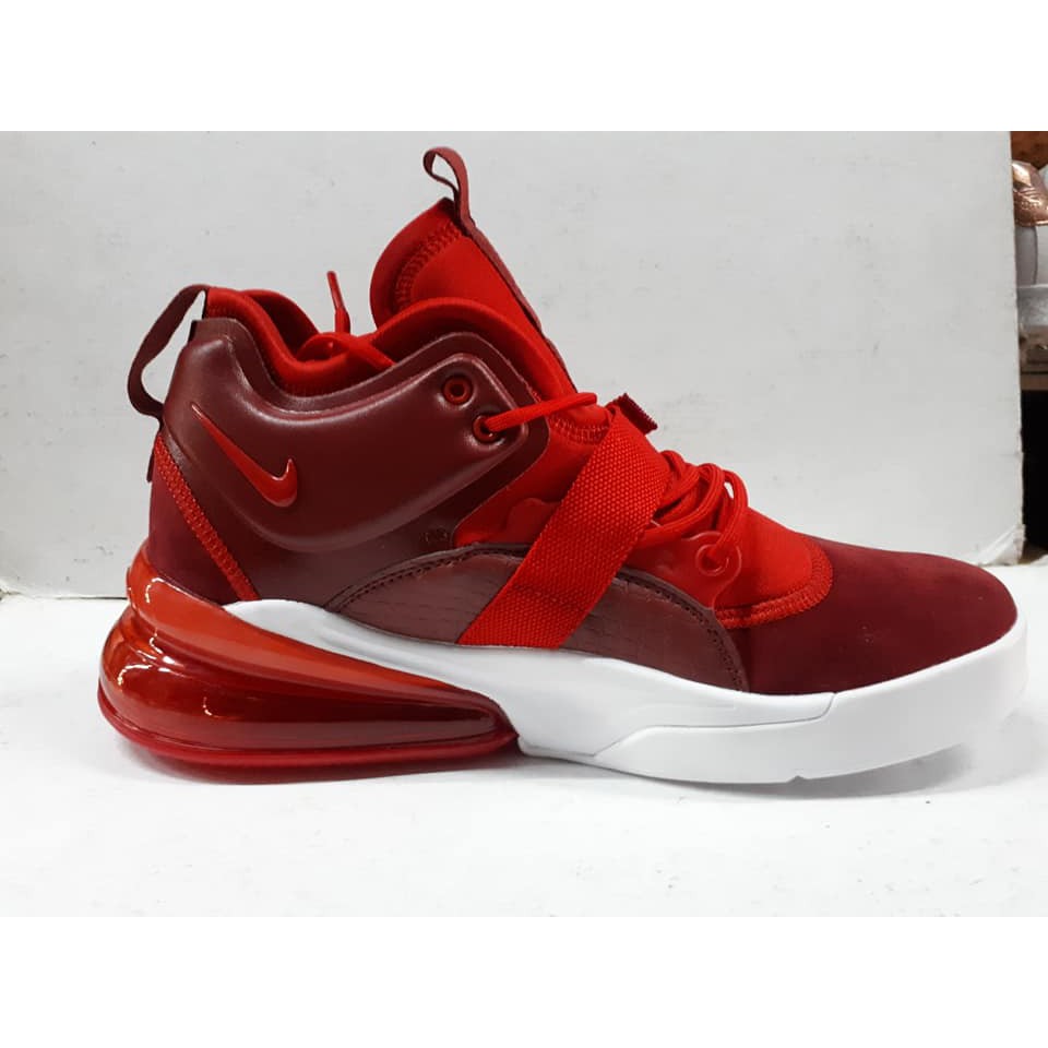 Nike air force 270 cheap high top white and red