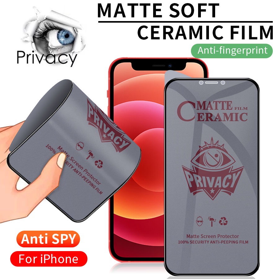 Ceramic Iphone X Matte Screen Protector Matte Privacy Ceramic