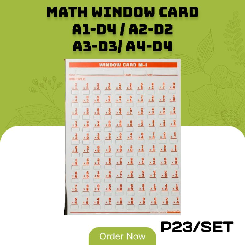 Window Card Set A1-A4 (4pcs) | Shopee Philippines