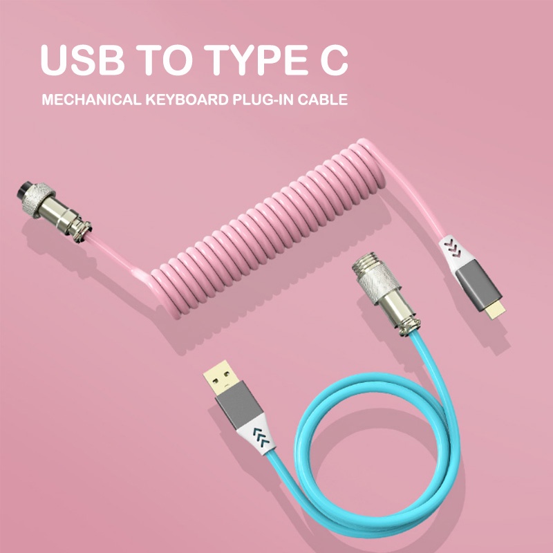 AiGeek Mechanical Keyboard Type C Cable Multicolor Spring Wire Custom