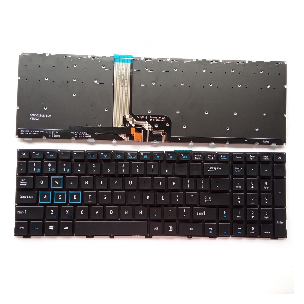 English laptop backlit keyboard notebook For MACHENIKE F117-S F117 s6s ...