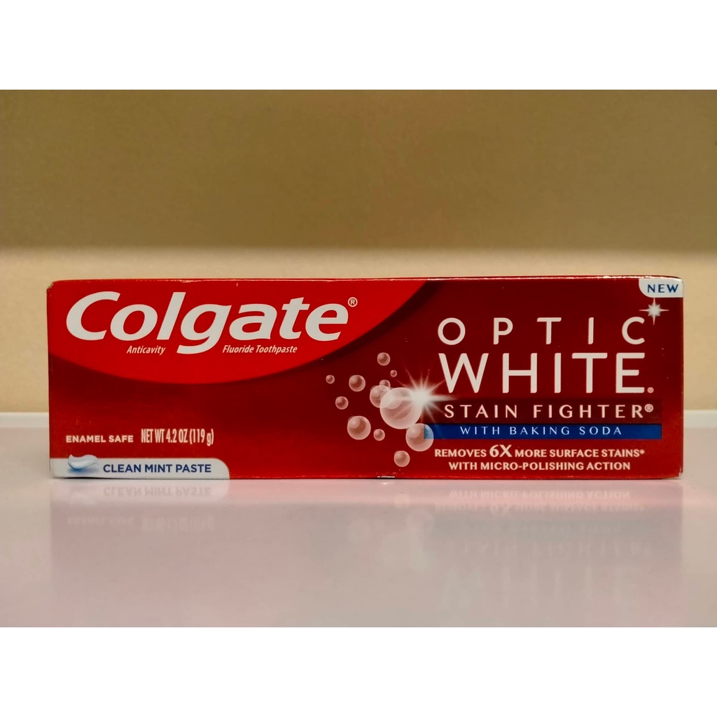 Colgate Optic White Stain Fighter Teeth Whitening Toothpaste | Shopee ...