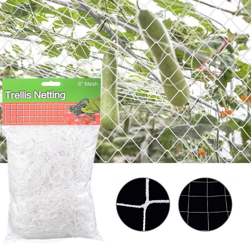 Garden durable nylon trellis net support for climbing vine plants ...