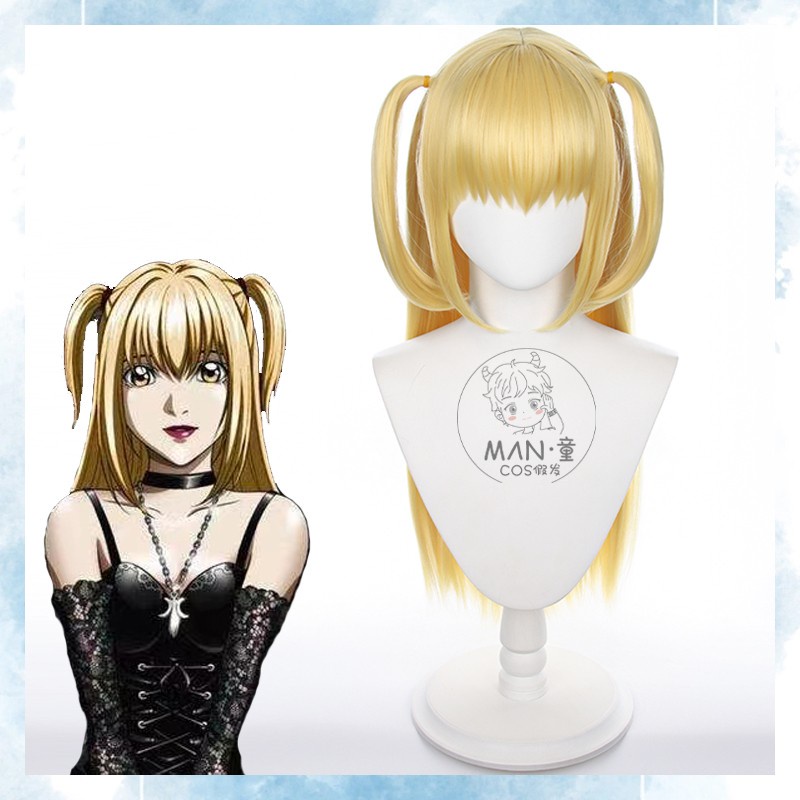 Death Note Amane Misa Cosplay Wig Long Straight Golden Styled Heat ...