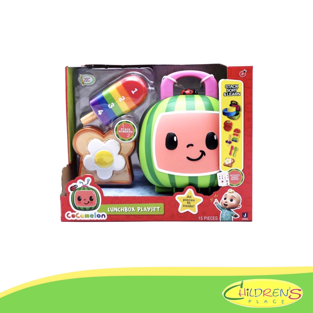 CoComelon Lunchbox Playset - Includes Lunchbox, 3-Piece Tray, Fork