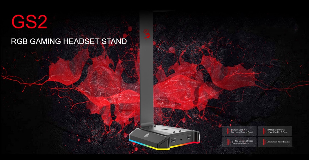 A4Tech Bloody GS2 RGB Gaming Headset Stand | Shopee Philippines