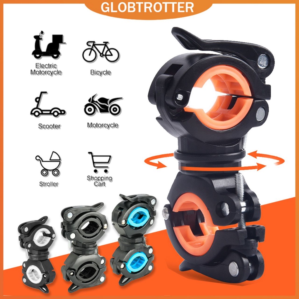 Bicicleta Bike Bicycle L Cycling Lamp LED Flashlight Bracket Clip