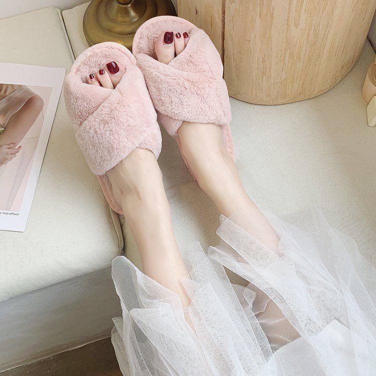 Korean Home Plush Bedroom Slippers Shopee Philippines