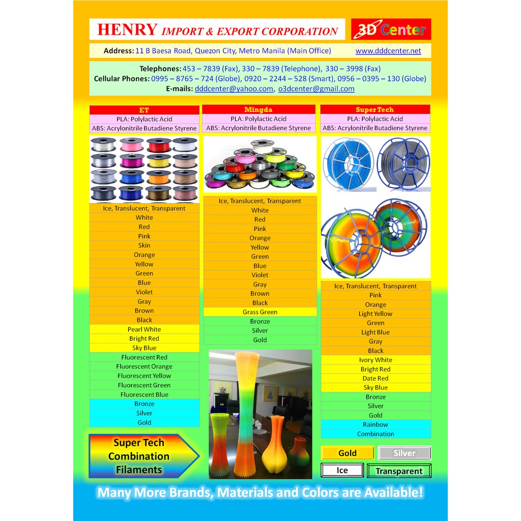 Hopelight Silk Filaments for 3D Printing of 3D Printers | Shopee ...