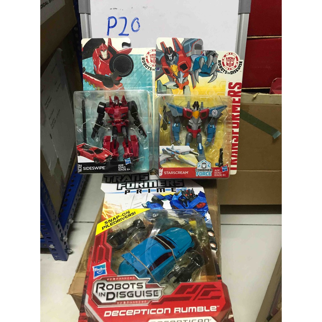 Transformers Prime Rumble Sideswipe Starscream | Shopee Philippines