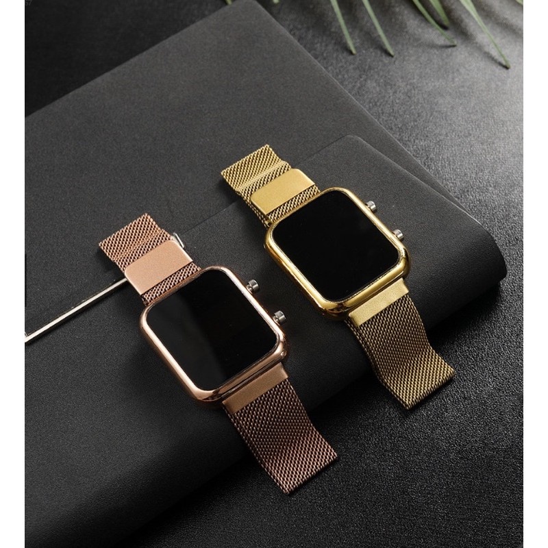 LED Screen Magnetic Digital Watch Stainless Magnet Wristwatch Unisex Magnet Bracelet Relo W0180 Shopee Philippines