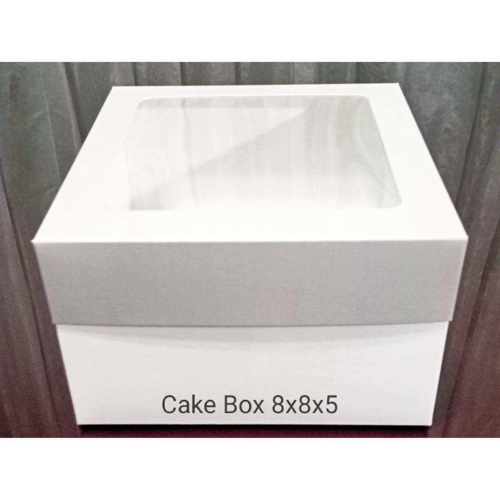 Cake Box 8x8x5 with Window (20 sets / order) | Shopee Philippines