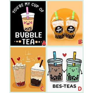 Boba milk tea with glasses Poster for Sale by c4k5llc