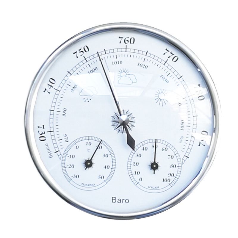 3-In-1 130mm Barometer Weather Station Wall Mount Tool Thermometer ...
