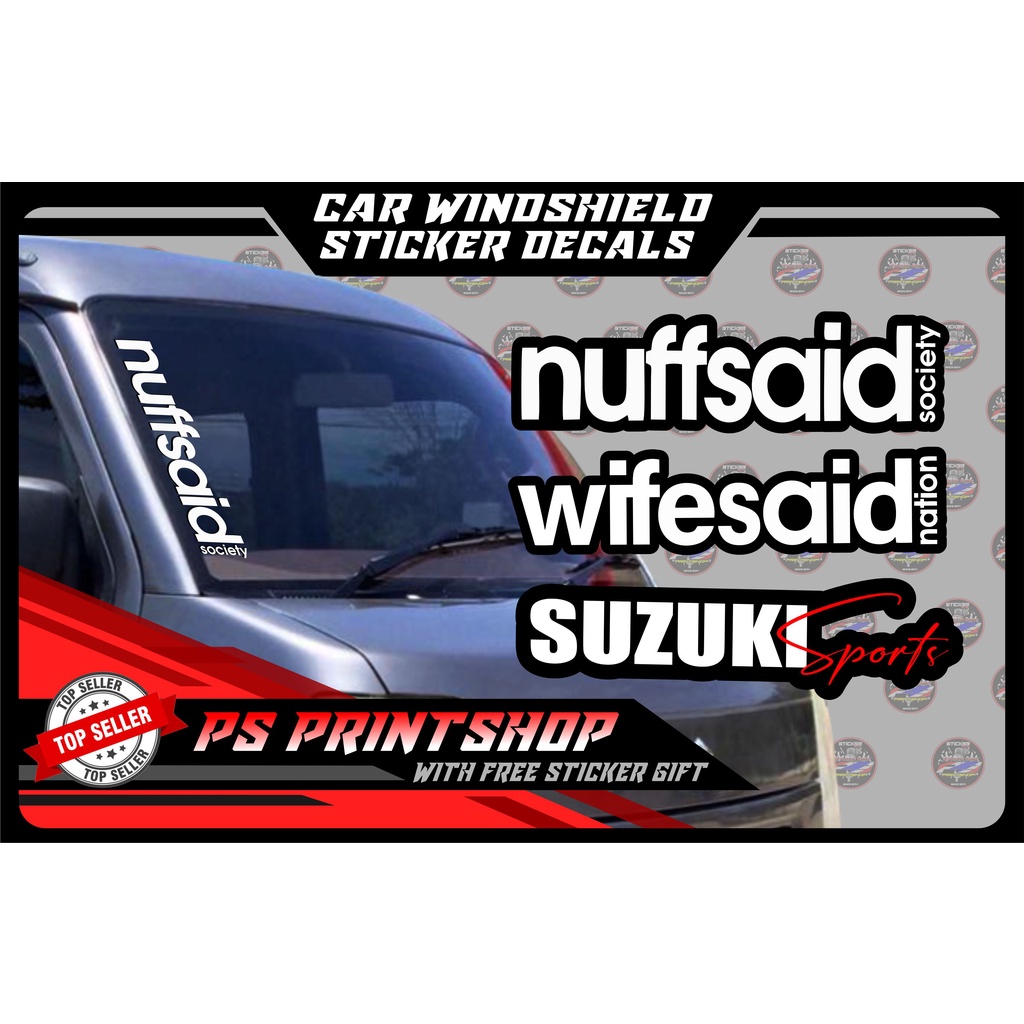windshield Sticker Decals cutout for Cars, Multicab, Every Wagon