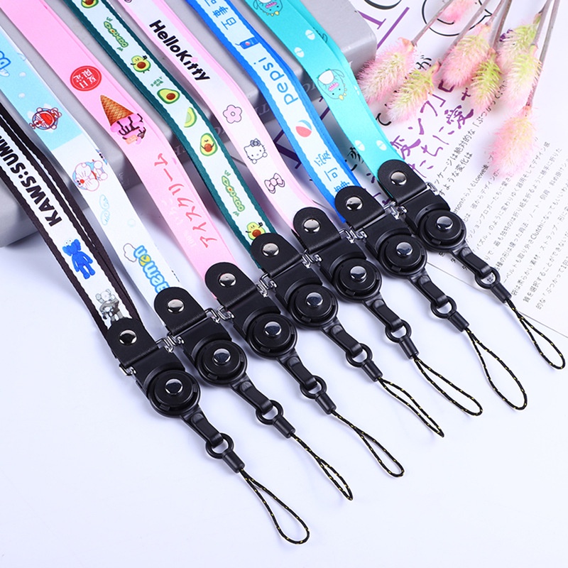 Creative cute cartoon Multifunction ring lanyard 80cm office Exhibition ...