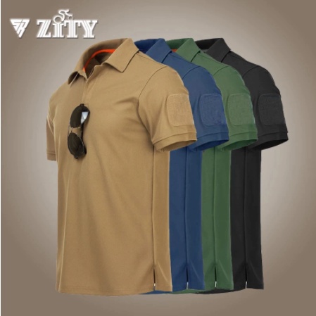 ZITY NEW ARRIVAL Tactical Polo Shirt Outdoor Sport Quick Dry Lapel ...