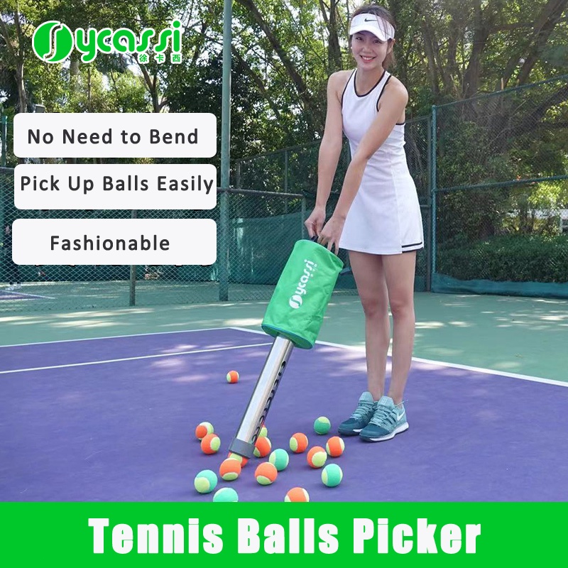 Tennis Ball Picker for 40 Balls Tennis Basket Collector Accessories
