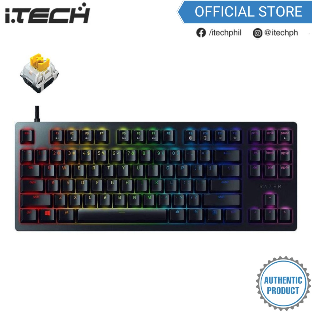 RAZER BLACKWIDOW V3 TENKEYLESS KEYBOARD YLW (RZ03-03491800-R3M1 ...