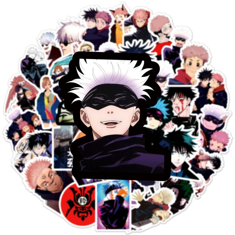 50Pcs/Lot Anime Jujutsu Kaisen Stickers for Car Laptop PVC Bicycle ...