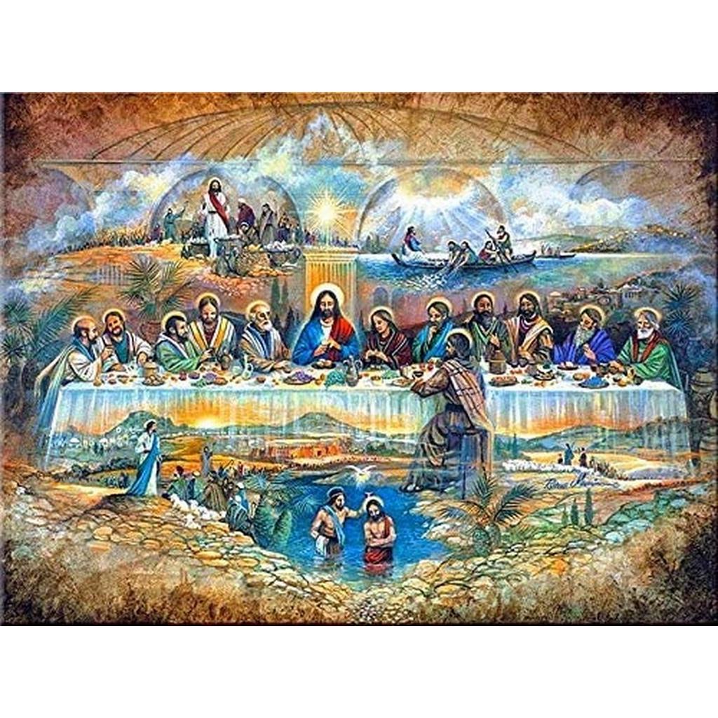 2-Pack Jesus Diamond Painting Kits - Cross 5D DIY Diamond Art for