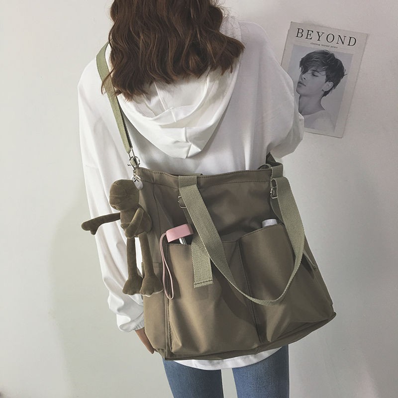 Large capacity Canvas School Bag Female Korean INS College Style