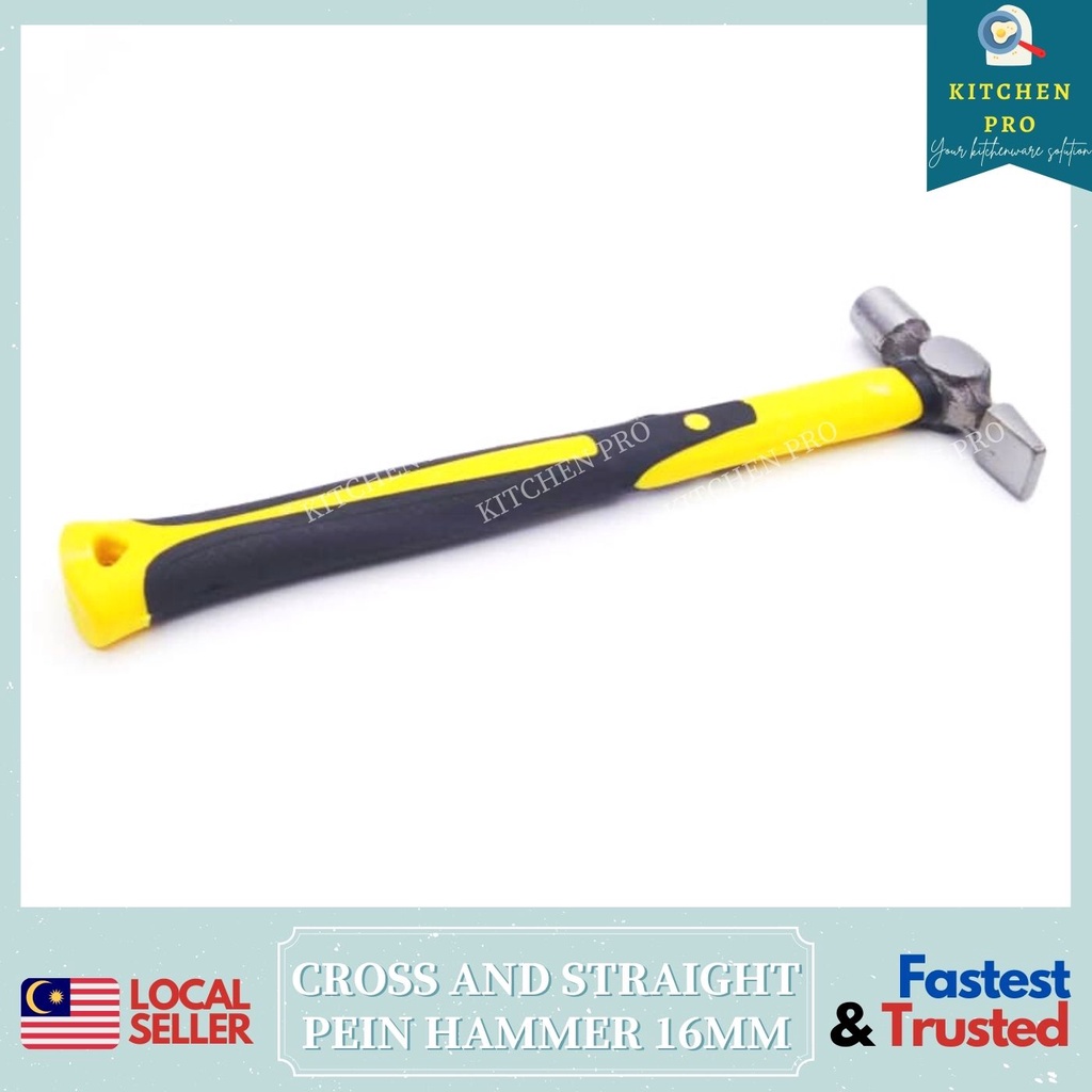 KITCHEN PRO 16mm Wiring Fiber Cross And Straight Pein Hammer