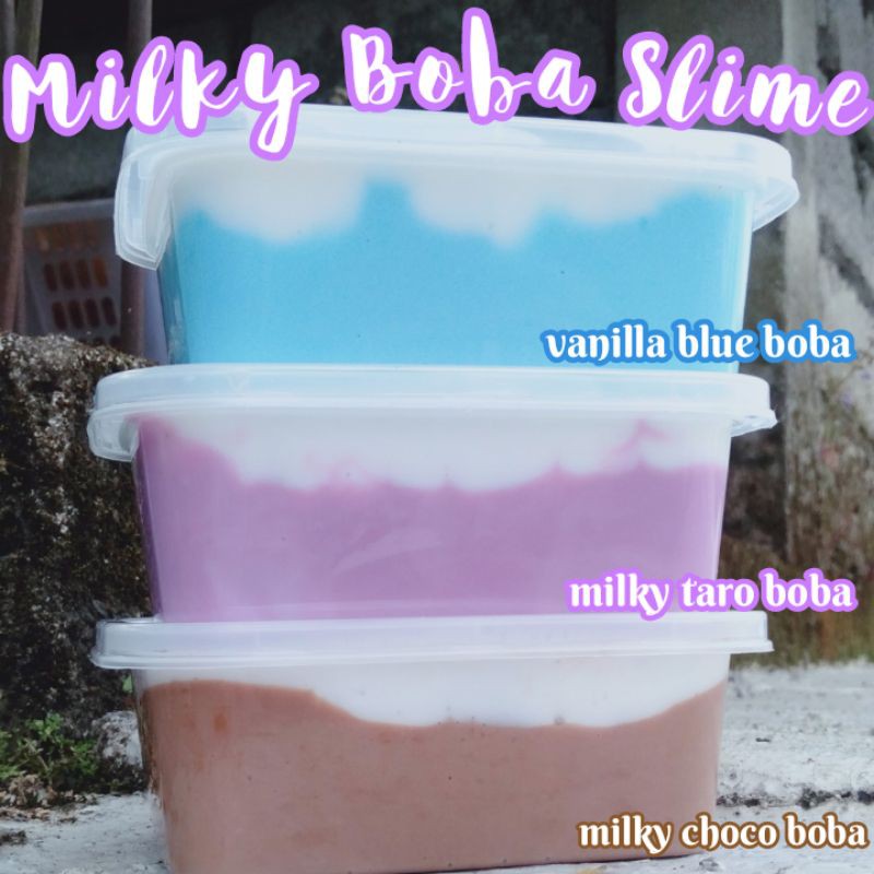 Milky Boba slime Tofu Vanilla slime Choco slime Taro slime by slimesweetbutter_id | Shopee ...