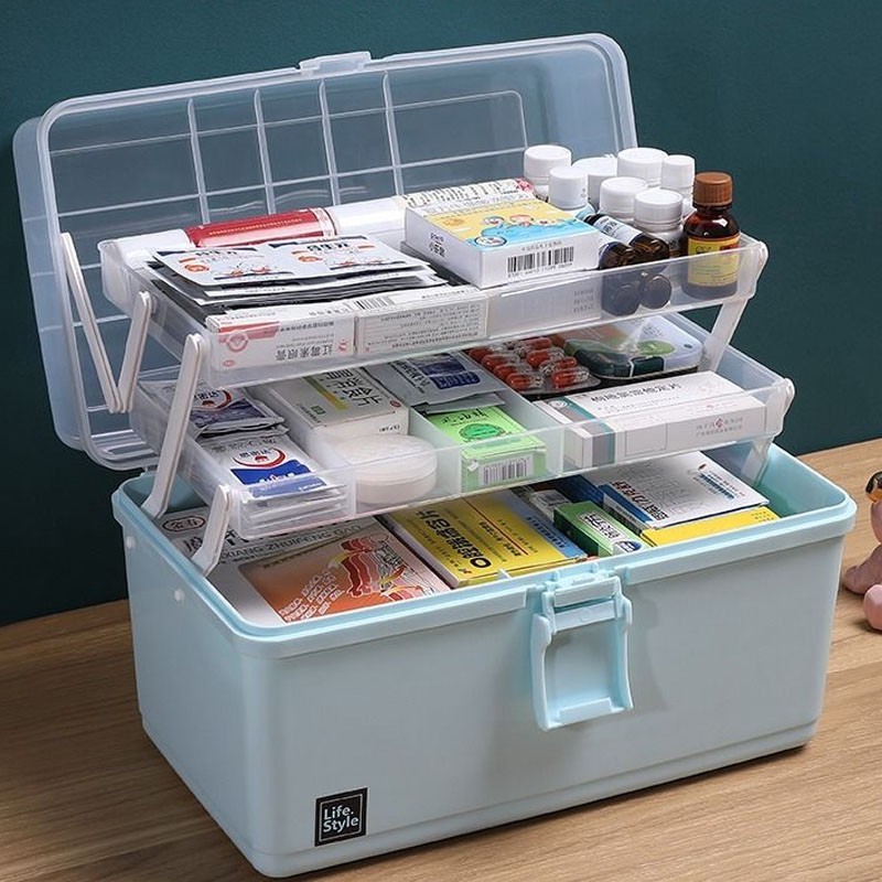 Medicine Box Large Capacity Plastic Household Medical First Aid Box