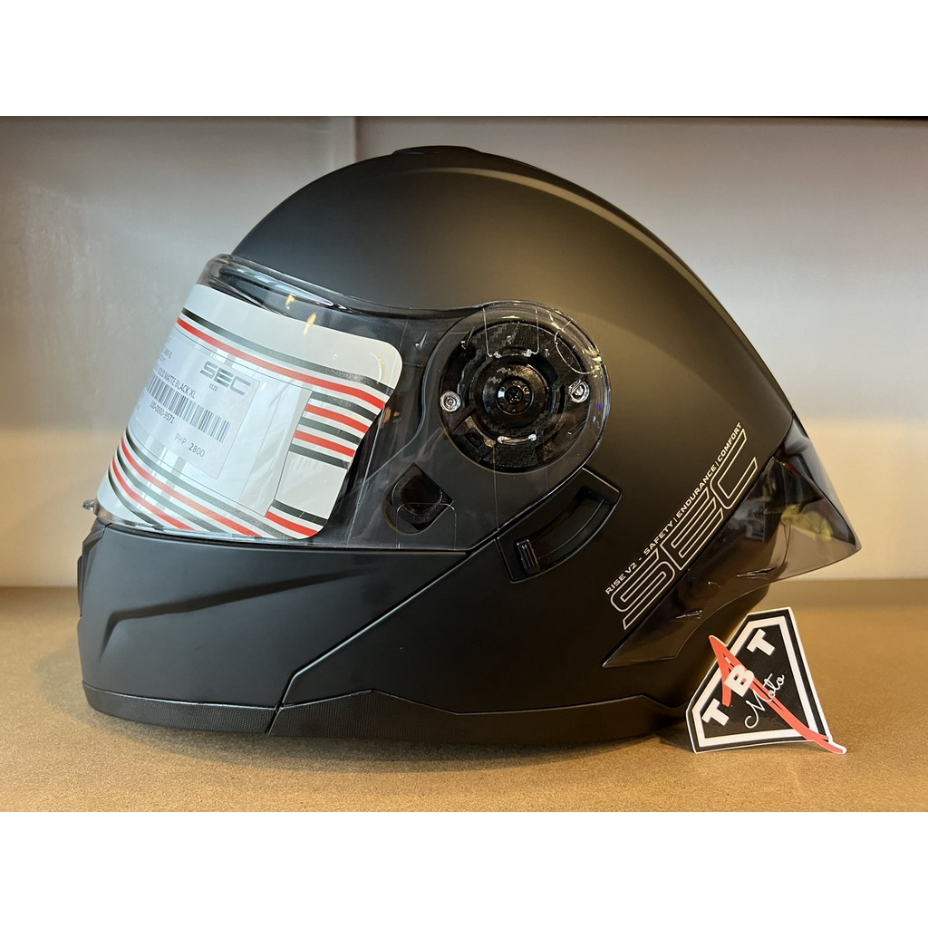 SEC Rise V2 Matte Black Modular Helmet w/ FREEBIES / SEC Modular Helmet ...