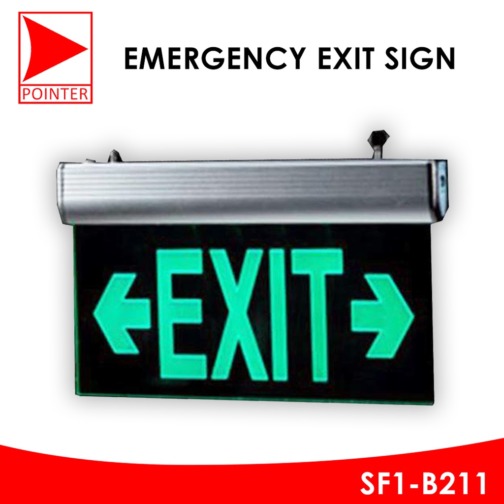 Pointer Emergency Light LED Exit Sign in Ni-Cd batteries | Shopee ...