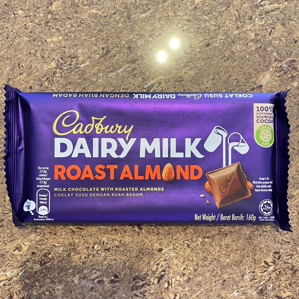 Cadbury Dairy Milk Roast Almond, 160g Shopee Philippines