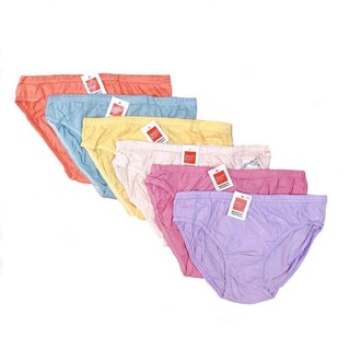 One set 12pcs cotton bench plain ladies panty underwear for women