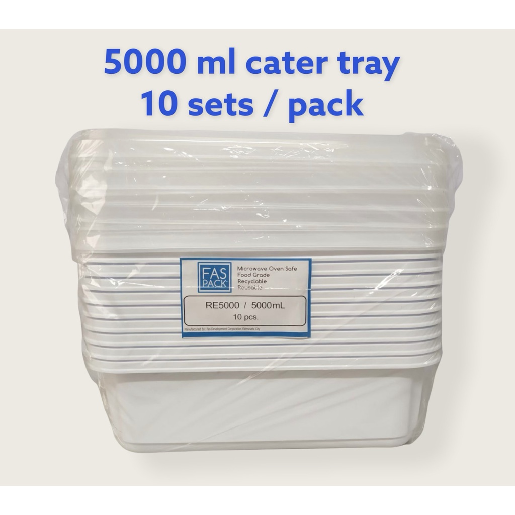 Fas Pack RE5000 microwavable container ( 10 sets / pack ) | Shopee ...