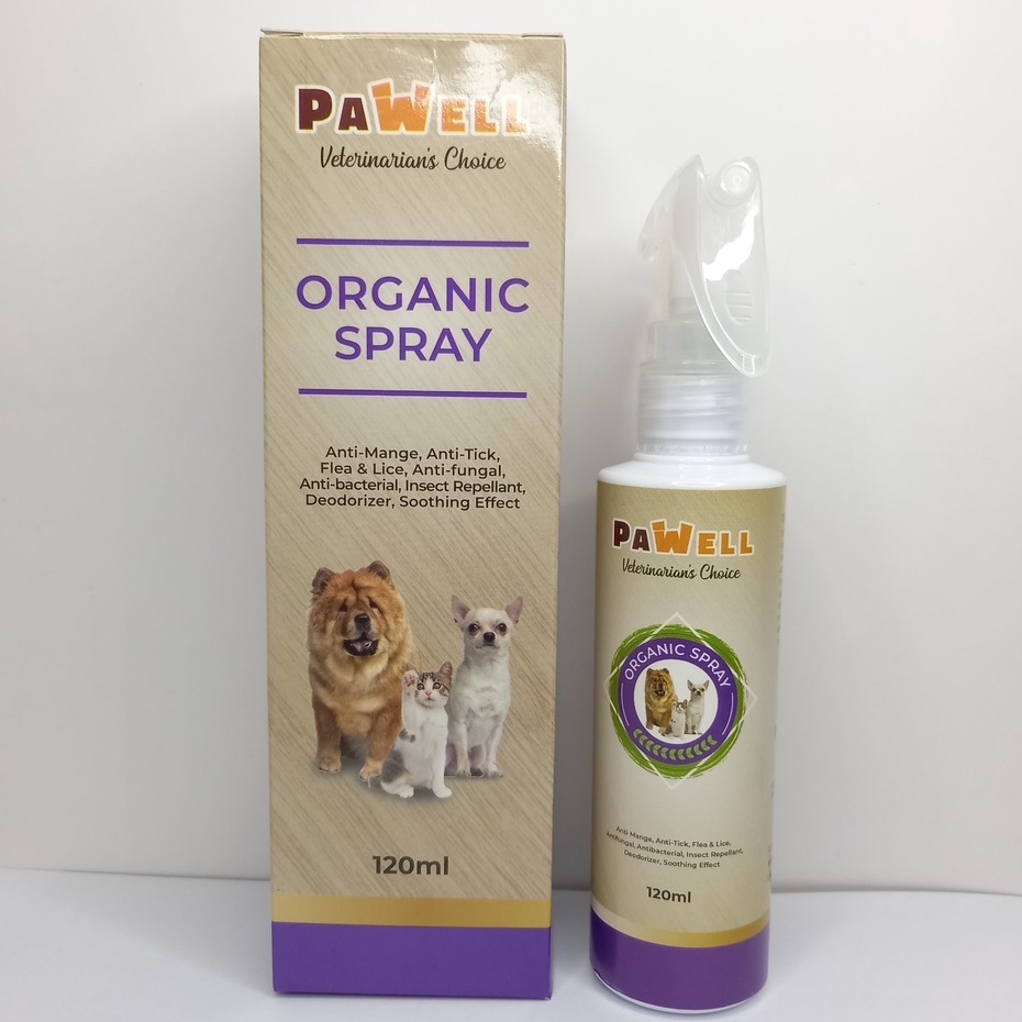 [VET SUPPORT] PAWELL ORGANIC SPRAY 120mL / FOR CATS & DOGS INSECT