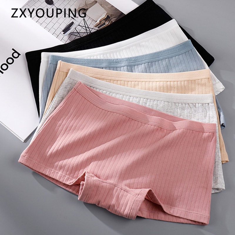 ZXY Boxer Shorts for Women Underwear Seamless Panties Cotton Mid Waist ...