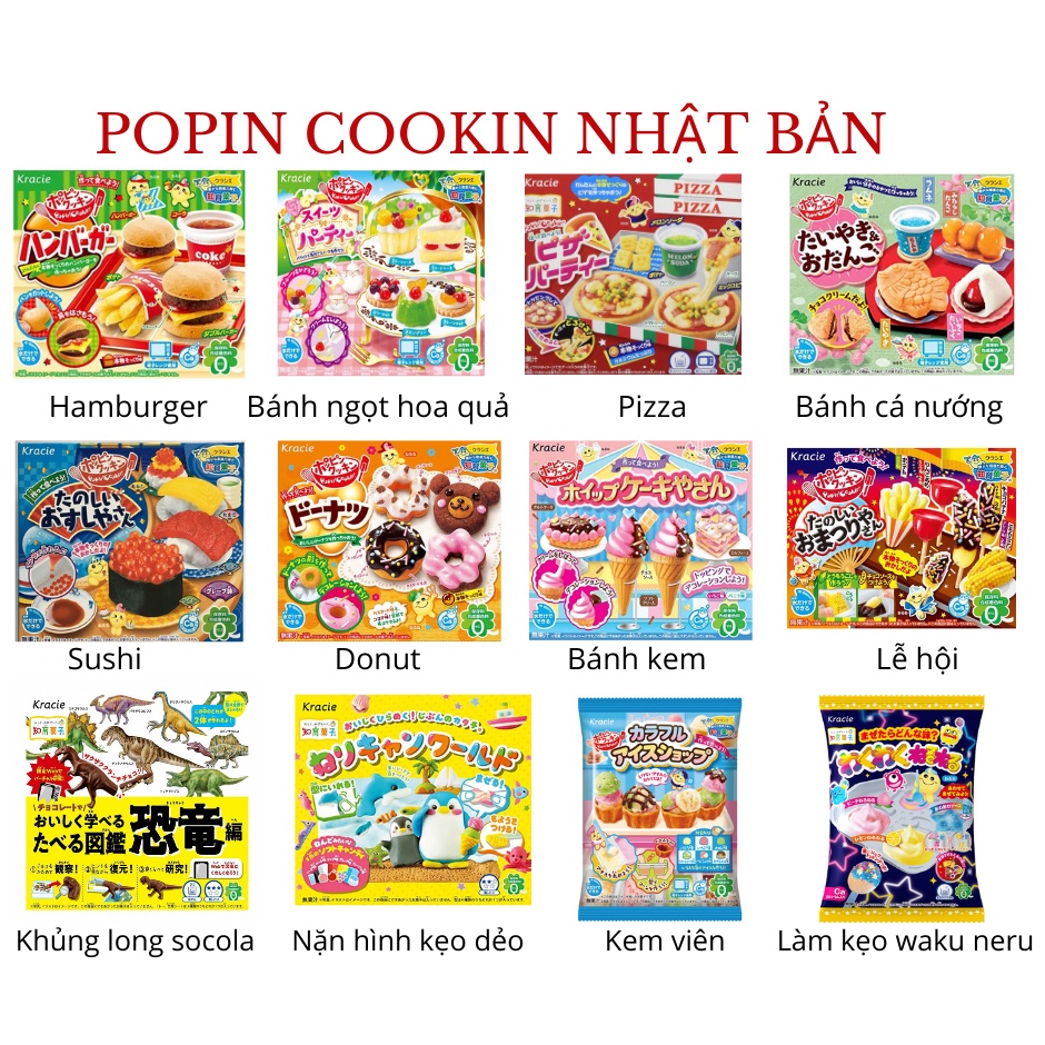 Compilation of Japanese Popin Cookin Festivals, Sushi, Pizza, Donuts