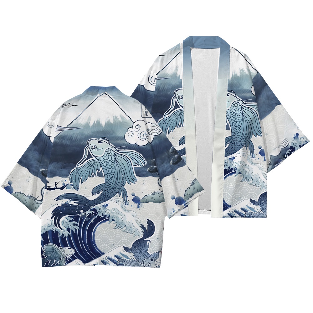 New Style Anime Costume Haori Kimono Digital Printing Cartoon Image cos ...