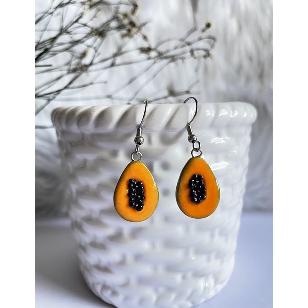 Fruits Handmade Polymer Clay Cherry, Strawberry, Grapes More! Earrings by  Craftistic Non-tarnish