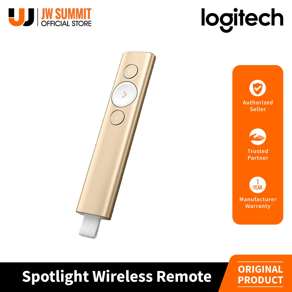 Logitech Spotlight Wireless Presentation Remote (Gold) Shopee Philippines