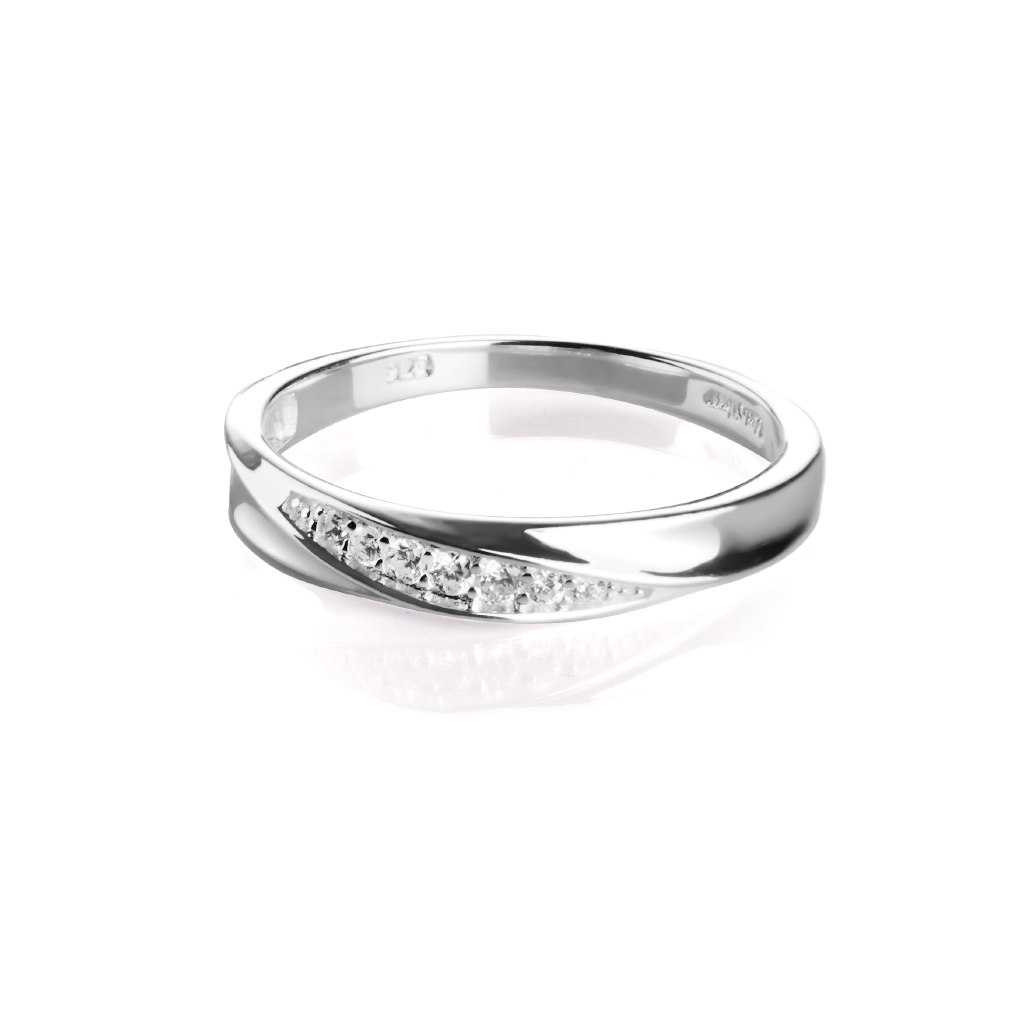 Unisilver 925 Thin Band Twisted Wedding Ring (WRS10-1001 331) SOLD PER ...