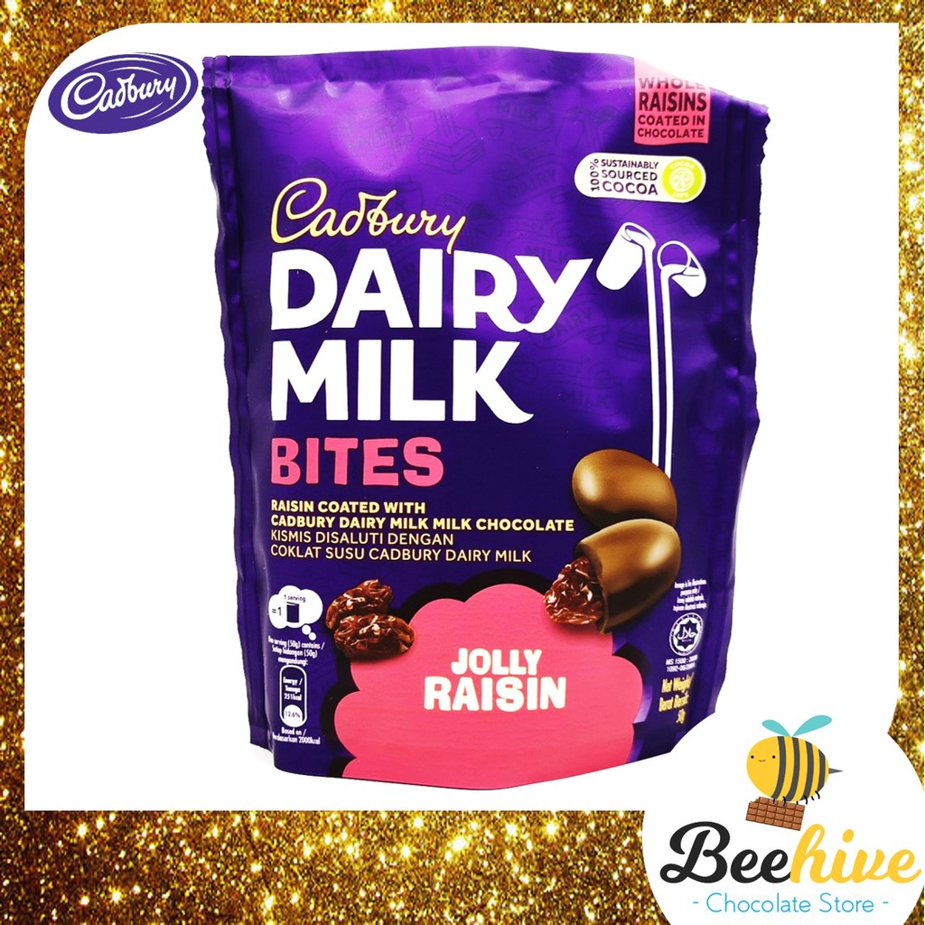 Cadbury Dairy Milk Bites Jolly Raisin 50g Shopee Philippines