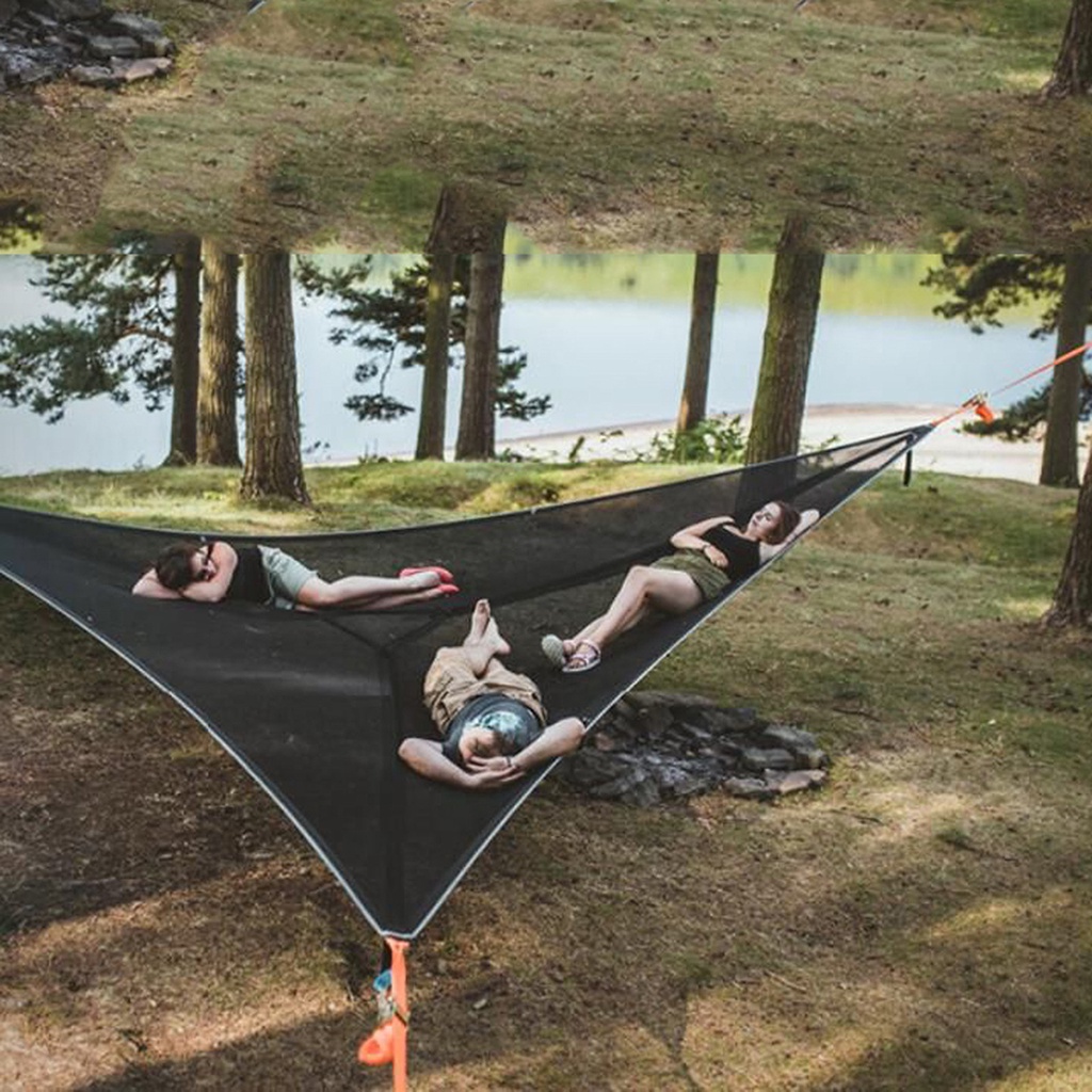 Outdoor hammockmulti-person hammock-patent 3-point design, portable 